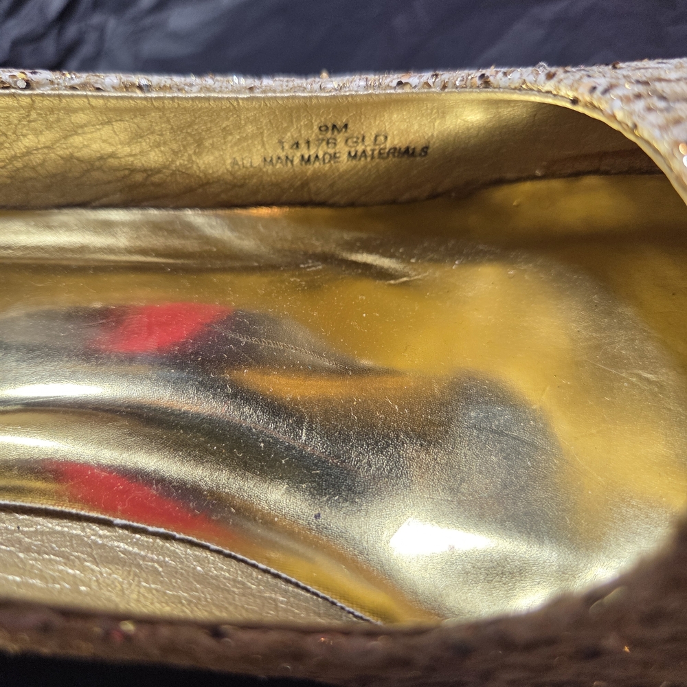 VTG EY Gold Kitten Heels - Picture 4 of 6